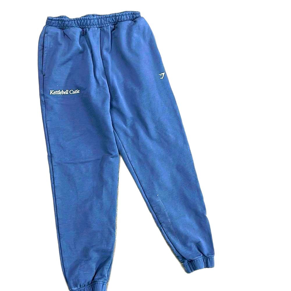 GYMSHARK Jogger Sweatpants Kettleball Cutie Navy blue size Small 4 6 workout gym